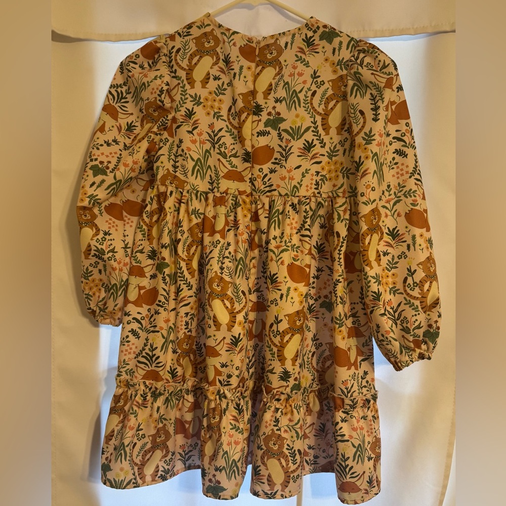 Kids' Animal Print Long Sleeve Dress - Picture 4 of 4
